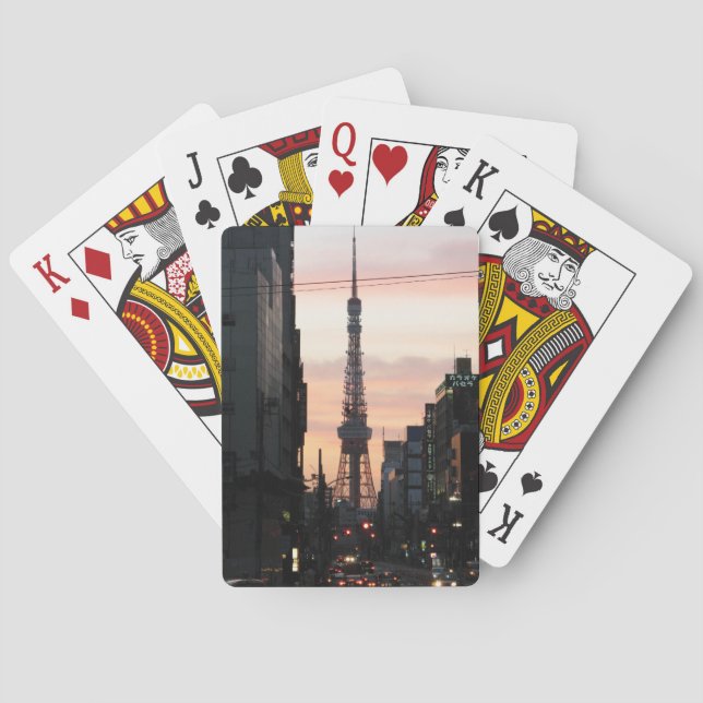 Tokyo Tower Sunrise 東京タワー日の出 Poker Cards (Back)