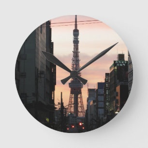 Tokyo Tower Sunrise 東京タワー日の出 Round Clock