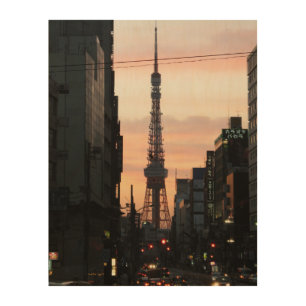 Tokyo Tower Sunrise 東京タワー日の出 Wood Wall Art