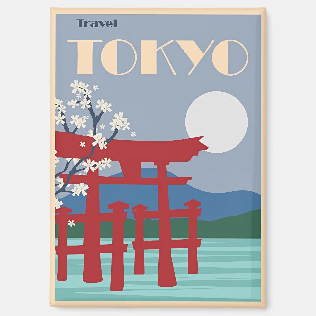 Tokyo Travel Poster Magnet (Front)