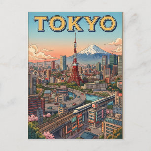 Tokyo Vintage Anime Travel Postcard