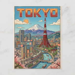 Tokyo Vintage Anime Travel Postcard