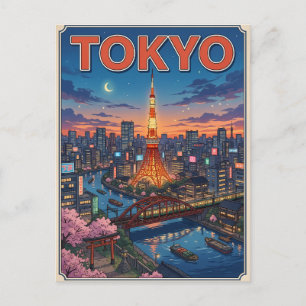 Tokyo Vintage Anime Travel Postcard
