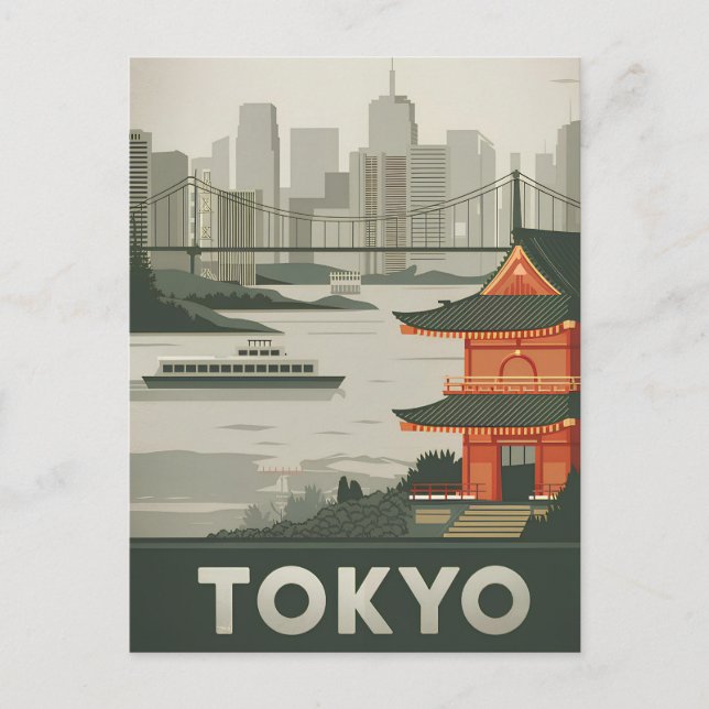 Tokyo vintage postcard (Front)