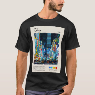 Tokyo Watercolour Travel T-Shirt