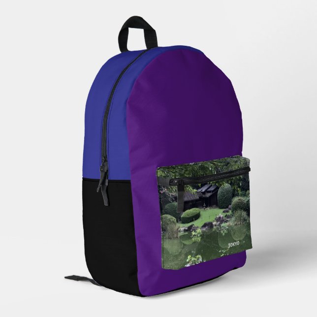 TOKYOGarden Printed Backpack (Back Corner Left)
