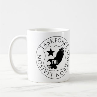 TOL shield (2), black on white mug