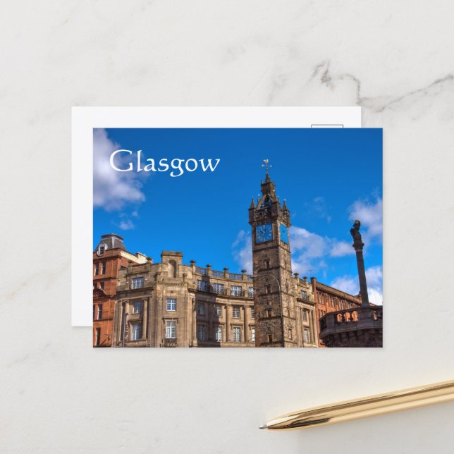 Tolbooth Steeple, Glasgow Cross, Glasgow Postcard (Front/Back In Situ)
