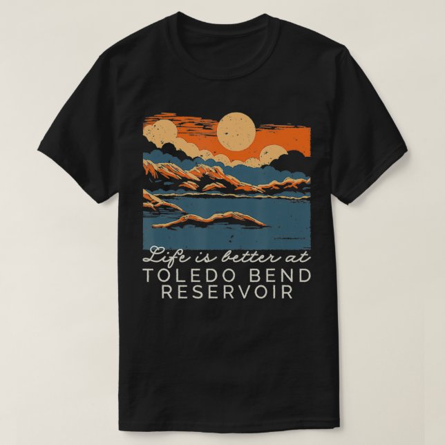 Toledo Bend Reservoir Lake Life  T-Shirt (Design Front)