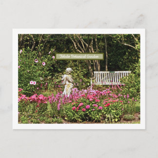 Toledo Botanical Garden/Cherub,Bench and Flowers Postcard