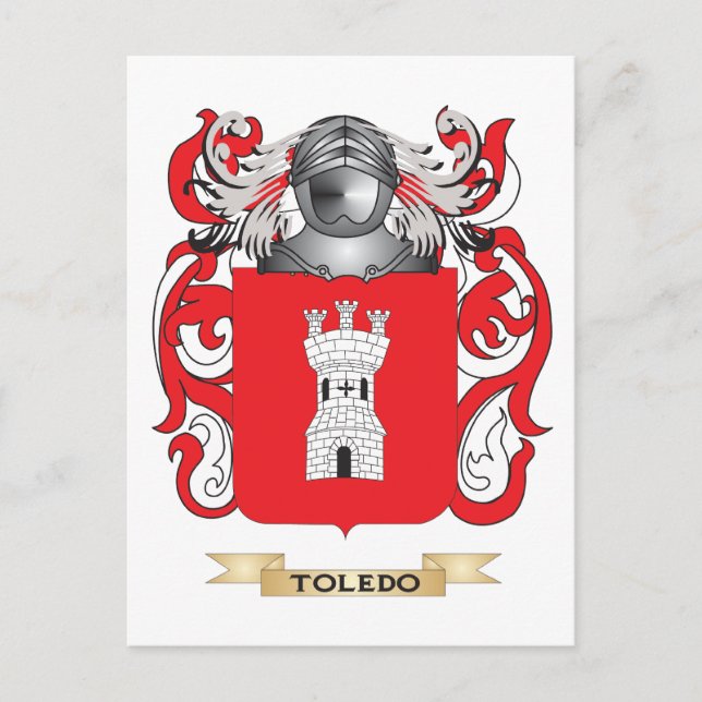 Toledo Family Crest (Coat of Arms) Postcard (Front)