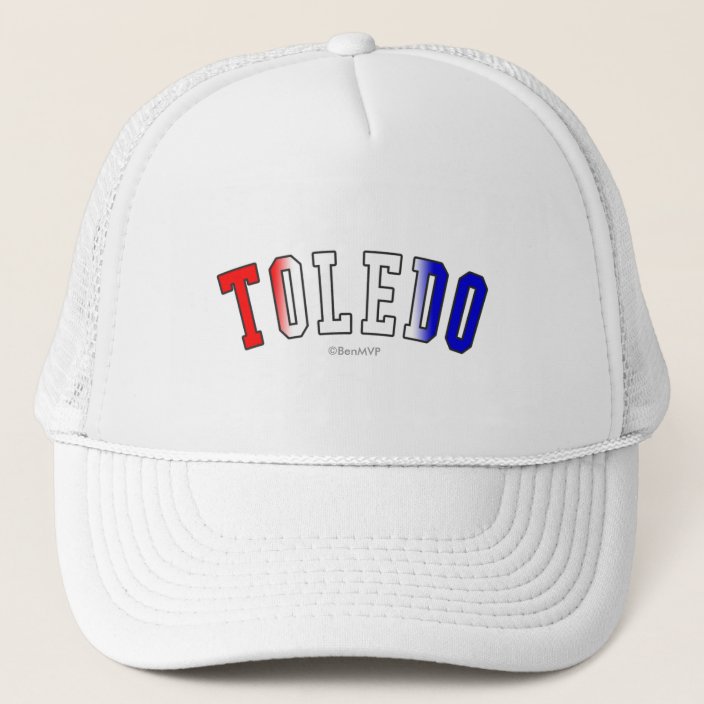 Toledo in Ohio State Flag Colors Mesh Hat