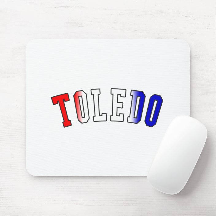 Toledo in Ohio State Flag Colors Mousepad