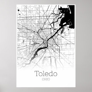 Toledo Map - Ohio - City Map Poster