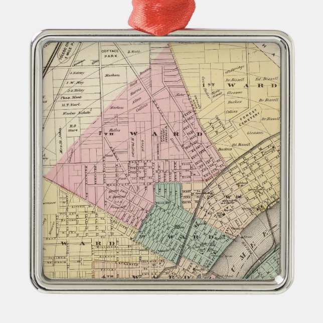 Toledo, Ohio 2 Metal Ornament (Front)