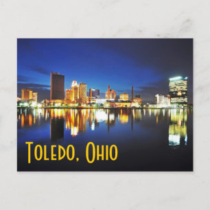 Toledo, Ohio at dusk Postcard