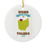 Toledo, Ohio Map – Home Is Where The Heart Is Ceramic Ornament Toledo, Ohio Map – Home Is Where The Heart Is Ceramic Ornament