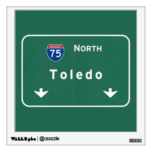 Toledo Ohio oh Interstate Highway Freeway  Wall Sticker