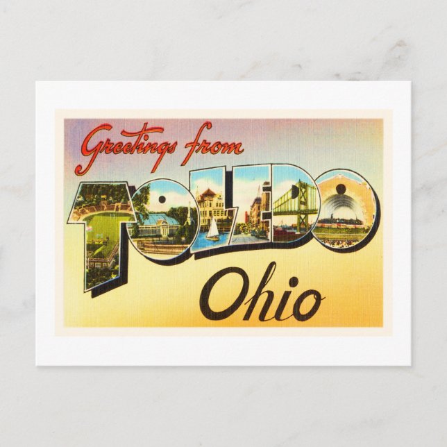 Toledo Ohio OH Old Vintage Travel Souvenir Postcard (Front)