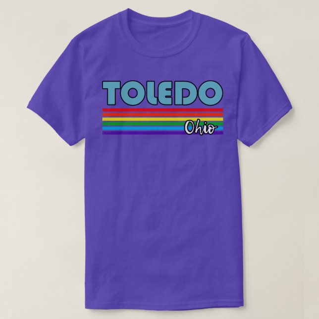 Toledo Ohio Pride Toledo LGBT Gift LGBTQ Supporter T-Shirt (Design Front)