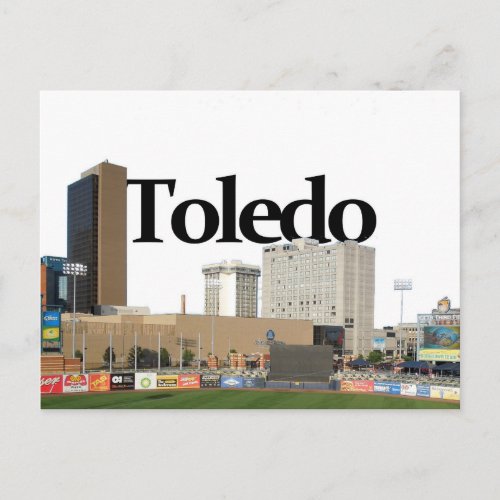 Toledo Ohio Skyline with Toledo in the Sky Postcard
