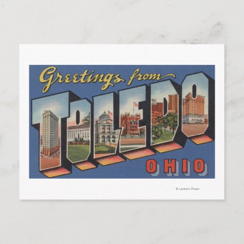 Toledo OhioLarge Letter ScenesToledo OH Postcard