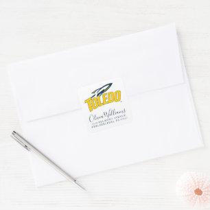 Toledo Rockets   Add Your Address Square Sticker