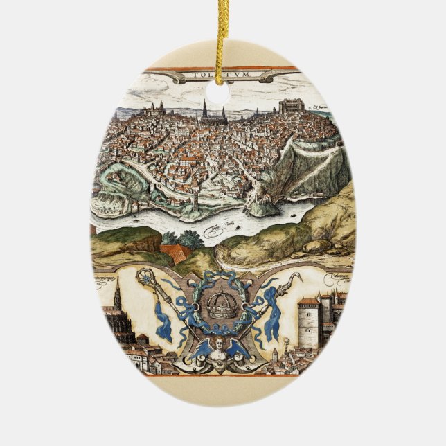 Toledo Spain 1566 Ceramic Ornament (Front)