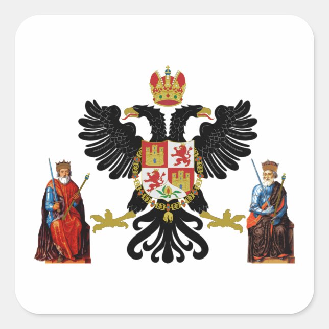 Toledo (Spain) Coat of Arms Square Sticker (Front)