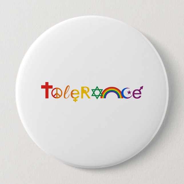 TOLERANCE PRIDE -.png Pinback Button (Front)