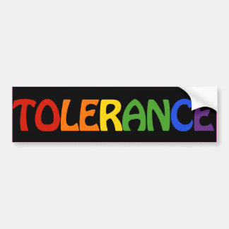TOLERANCE RAINBOW -.png Bumper Sticker
