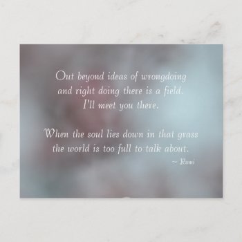 Tolerance Rumi Quote Postcard by joacreations at Zazzle