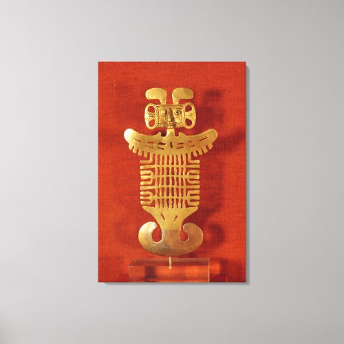 Tolima ornament in the form of a human_headed canvas print