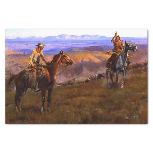 Toll Collectors Western Art by Charles M Russell Tissue Paper