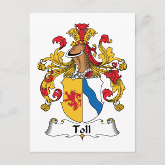 Toll Family Crest Postcard