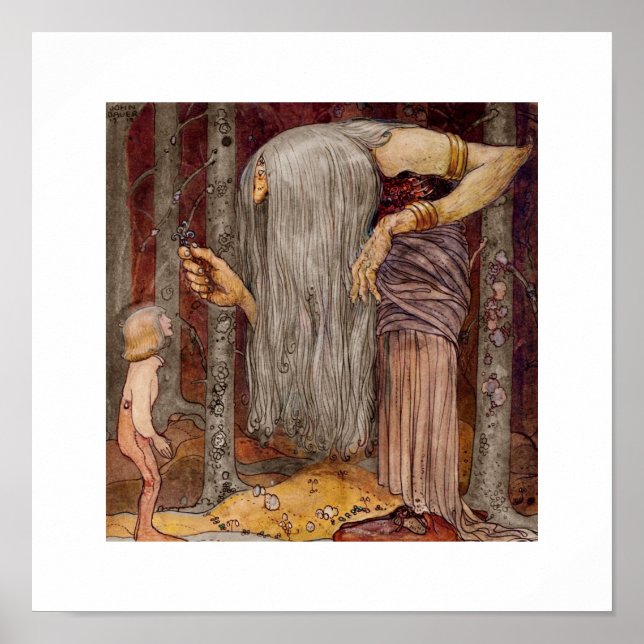 Toll Offering Little Boy a Twig Poster (Front)