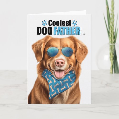 Tolling Retriever Dog Coolest Dad Fathers Day Holiday Card