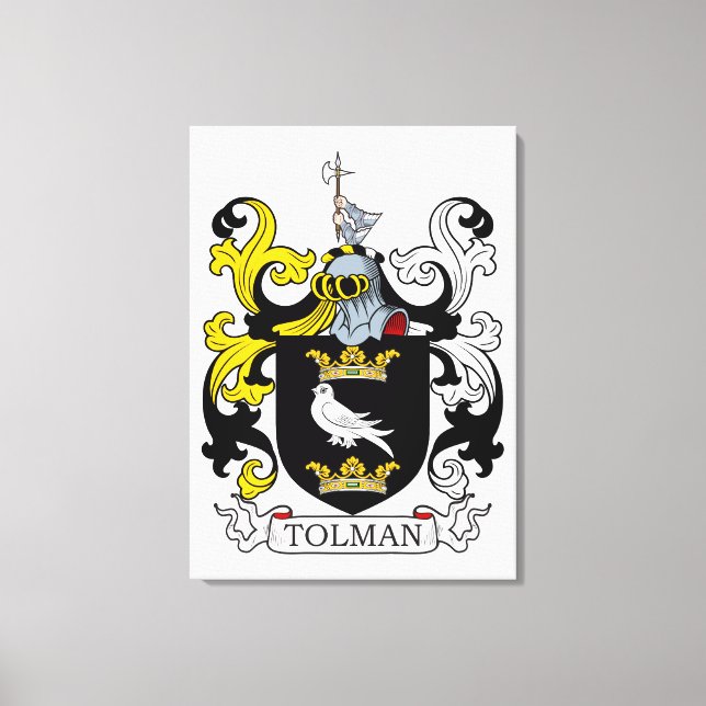 Tolman Coat of Arms Canvas Print (Front)