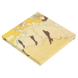 Tolouse Lautrec Dancing Girls Yellow Gallery Wrap
