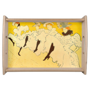 Tolouse Lautrec Dancing Girls Yellow Serving Tray