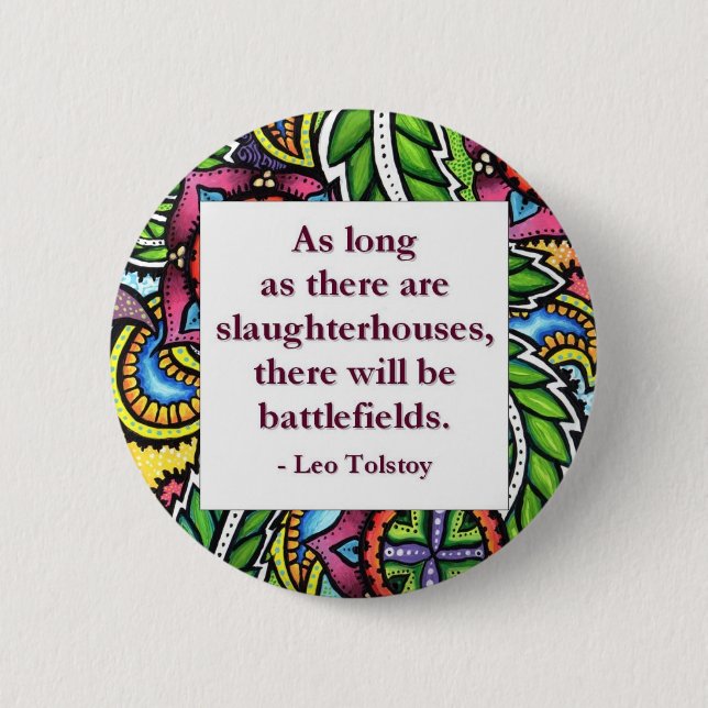 Tolstoy Quote Button (Front)