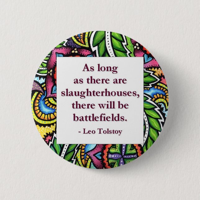 Tolstoy Quote Button (Front)