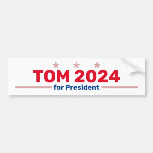 Tom 2024 bumper sticker