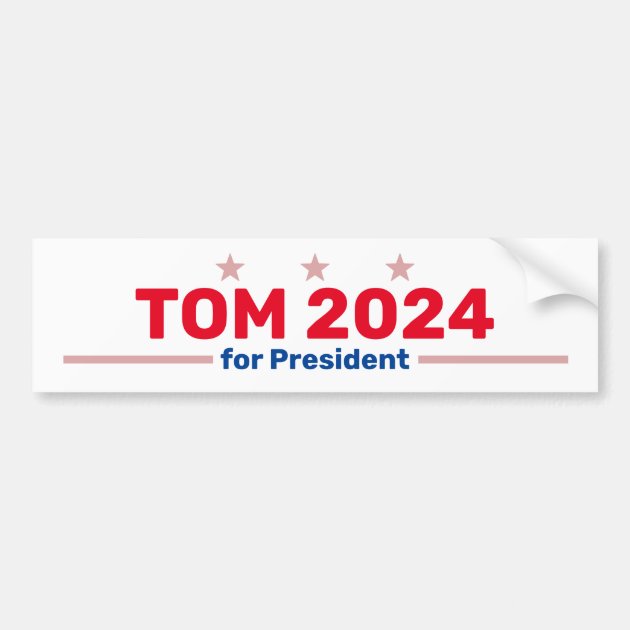 Tom 2024 Bumper Sticker Zazzle   Tom 2024 Bumper Sticker R7b4df08b007e410aa70b2cccd4dc5d7a V9wht 8byvr 630 