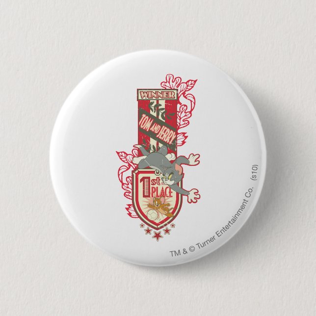 Tom and Jerry 1st Place 1 Button (Front)