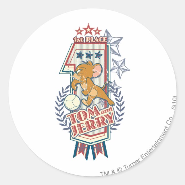 Tom and Jerry 1st Place 2 Classic Round Sticker (Front)