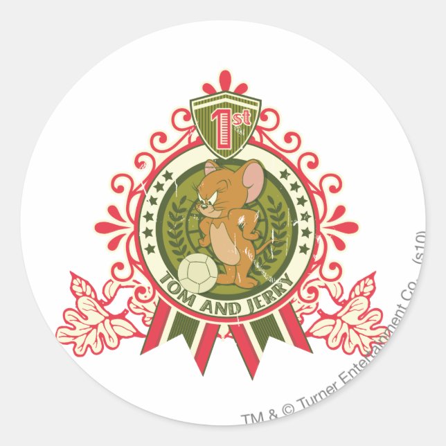 Tom and Jerry 1st Place 3 Classic Round Sticker (Front)