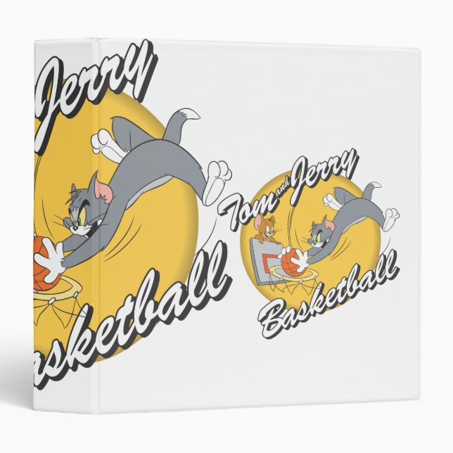 Tom and Jerry Basketball 2 3 Ring Binder (Front/Spine)