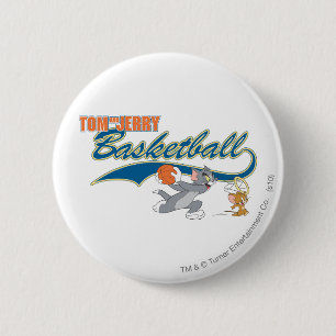 Tom and Jerry Basketball 5 Pinback Button