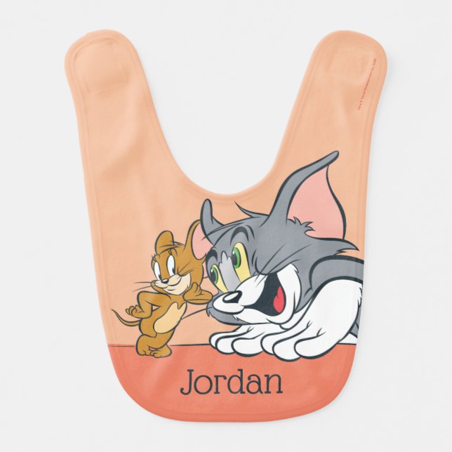 Tom and Jerry Best Buds Baby Bib (Front)